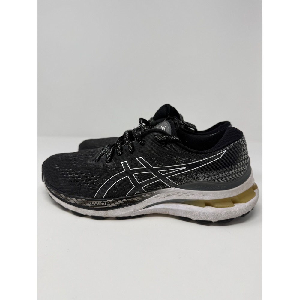 ASICS Gel-Kayano 28 Size 7.5 Black White Running Shoes Men's - Picture 4 of 9